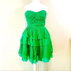 DVF Silk Brighton Cocktail Dress in Kelly Green